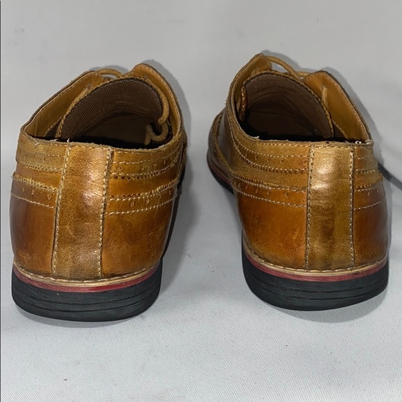 Phifa Light Brown Leather Oxfords Mens Size 11 - Picture 7 of 10